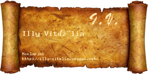 Illy Vitália névjegykártya